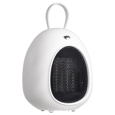 White 500W Electric Fan Heater Portabel Oscillating Ceramic Tip Over Protection