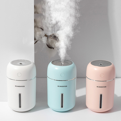 USB Portabel Cool Mist Humidifier 280ml Mobil Lampu Malam Rumah Hangat