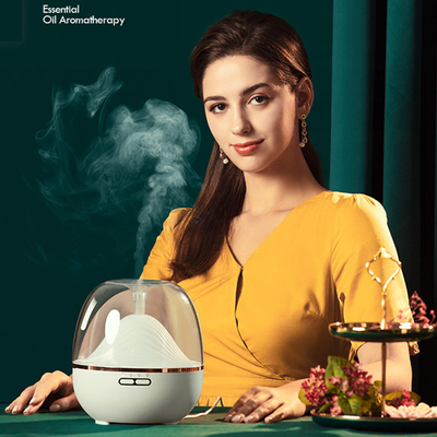 White Remote Control Aroma Oil Diffuser 600ml Room Mute DUA Mode Kabut