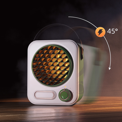 Klasik Portable Mini Heater Fan White Small Space Fan Heater