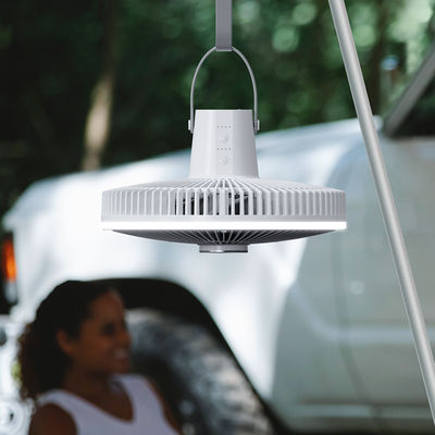 Baterai 10000mAh Kipas Meja Isi Ulang 12 Inch Lantern LED Tent Light Fan