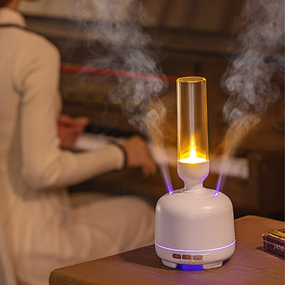 Dua Port Semprotan Minyak Esensial Diffuser Berubah Lampu LED Aromaterapi Aroma Mesin Diffuser Lilin Mini Humidifier