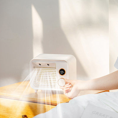 Terbaik LED Portable Mini Personal Rechargeable Air Conditioner Pendingin Air USB Cooler Fan