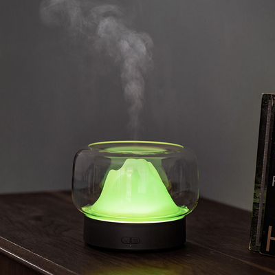 2021 Rumah Ultrasonic 400ML LED Warna-warni Keren Kabut Beraroma Minyak Esensial Transparan Aroma Diffuser Untuk Kamar
