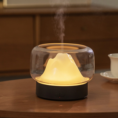 2021 Rumah Ultrasonic 400ML LED Warna-warni Keren Kabut Beraroma Minyak Esensial Transparan Aroma Diffuser Untuk Kamar