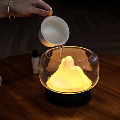 2021 Rumah Ultrasonic 400ML LED Warna-warni Keren Kabut Beraroma Minyak Esensial Transparan Aroma Diffuser Untuk Kamar