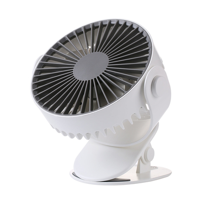 Kereta Dorong Plastik Kipas Meja Klip Plastik 2000mah Rechargeable 5 Vane 6 Inch Usb Desk Fan