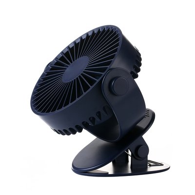 Kereta Dorong Plastik Kipas Meja Klip Plastik 2000mah Rechargeable 5 Vane 6 Inch Usb Desk Fan