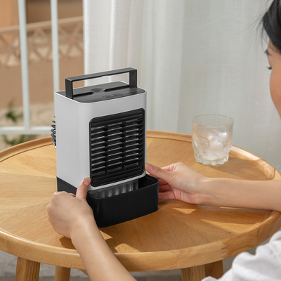 Kapasitas Baterai 2000mAh Air Cooler Fan Handy Portable Mini Desk Fan