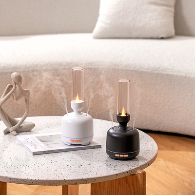 Diffuser Minyak Esensial Humidifier Tenang Diffuser Aroma Rumah Alami 7 Lampu Berubah Warna LED