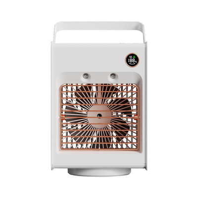 Kipas Pendingin Udara USB Isi Ulang 4000mAh Baterai Nano Ice Mist Fan