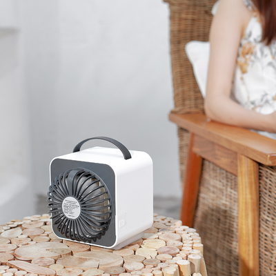 Home 3h Stand Air Conditioner 2000mah Baterai LED Kipas Meja Isi Ulang