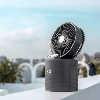 Baterai Usb 4000mAh Kipas Pendingin Meja Ultrasonic Water Mist Spray Fan