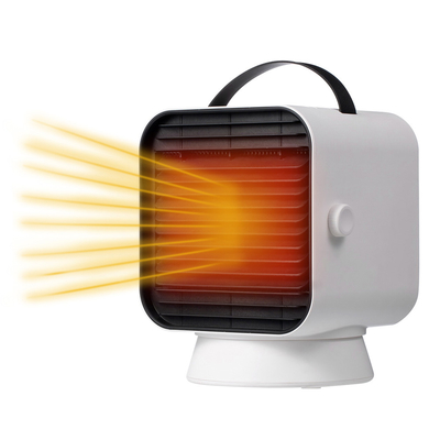 Pemanasan Aman PTC Mini Electric Fan Heater Adjustable Tilt Oscillating Radiant