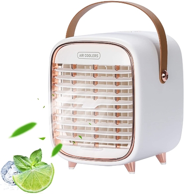 5V 2000mh Air Conditioner Table Fan 3 Kecepatan ABS Small Cordless Air Conditioner