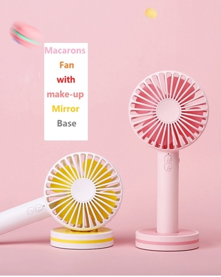 Kipas Praktis Isi Ulang USB Portabel 2000mAh 4 Vane Mini Rechargeable Fan