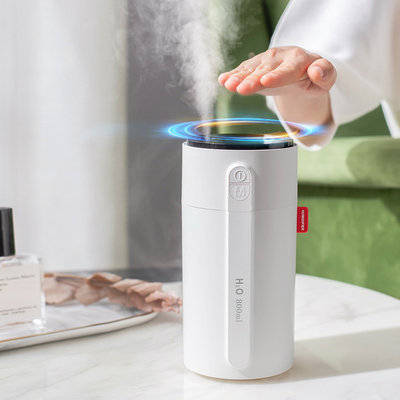 2000mah 800ml Portable Rechargeable Humidifier LED Light Sensing Mini Usb