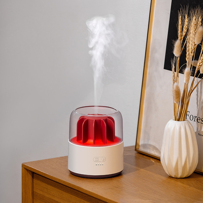 Penyemprotan 200ml Cool Mist Humidifier Dan Diffuser Aroma Minyak Esensial Lampu Malam LED