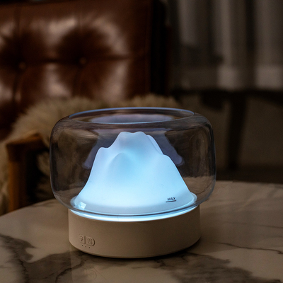 Cool Mist Aroma Oil Diffuser LED Night Light Warna-warni Ultrasonik Abu-abu Putih