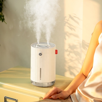 Humidifier Bertenaga Baterai USB 4000mah Ultrasonic 1100ml Desktop Air Humidifier