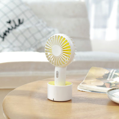 Penggemar genggam isi ulang dengan Stand Base, Baterai 2000mAh, Otomatis Berputar & Fungsi Aroma