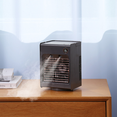 Kipas Kabut Semprotan Air Es Isi Ulang 4000mAh 5V Air Cooler Table Fan