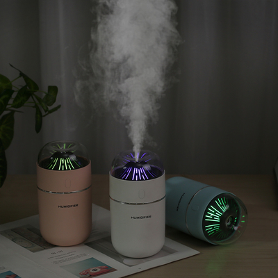 Humidifier Udara Ultrasonik Berwarna-warni Gunung Api Mini 320mL Led Aroma Diffuser